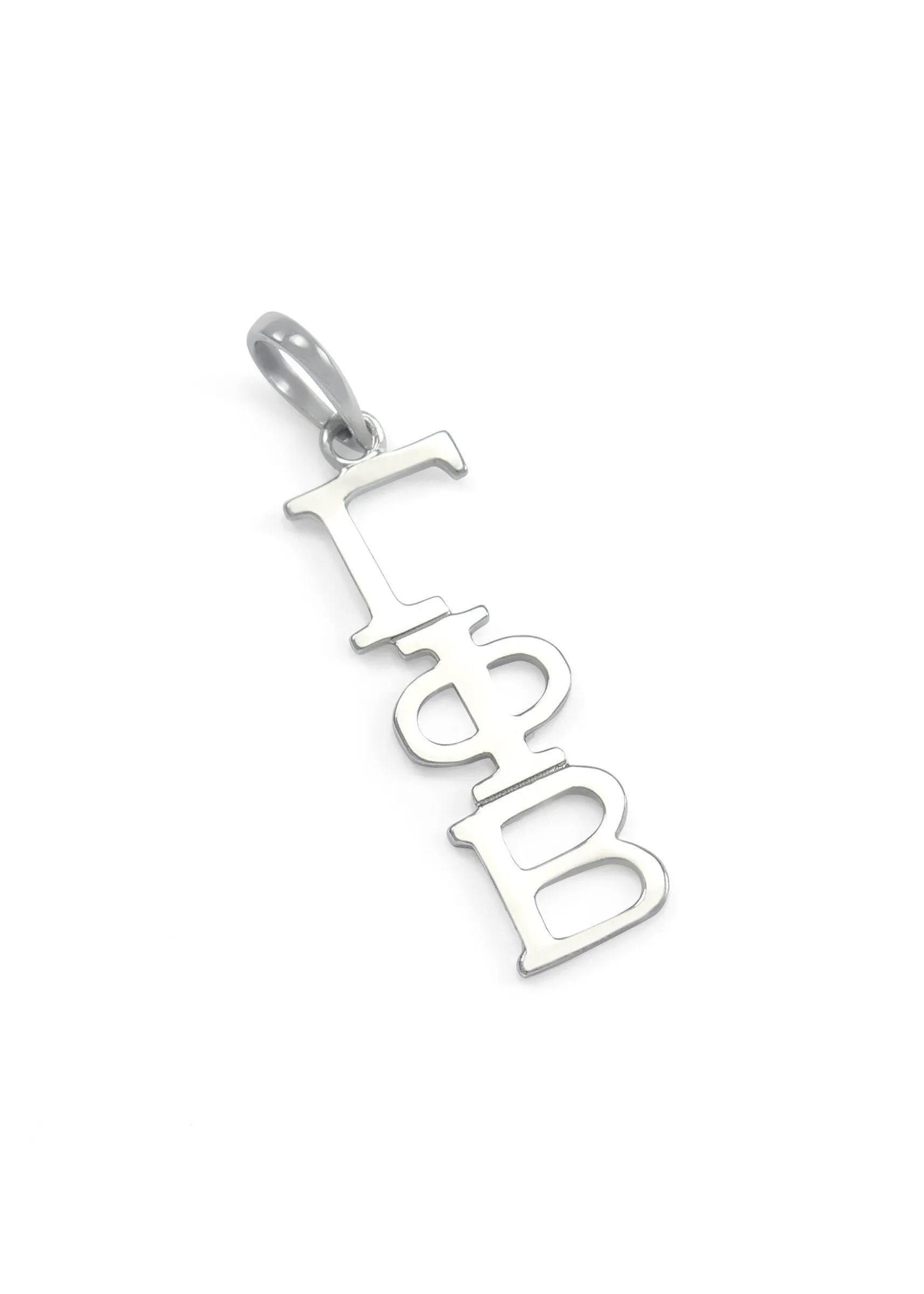 14k White Gold Gamma Phi Beta Lavaliere