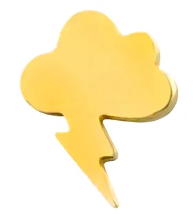 18kt Gold Storm Cloud Threadless Top