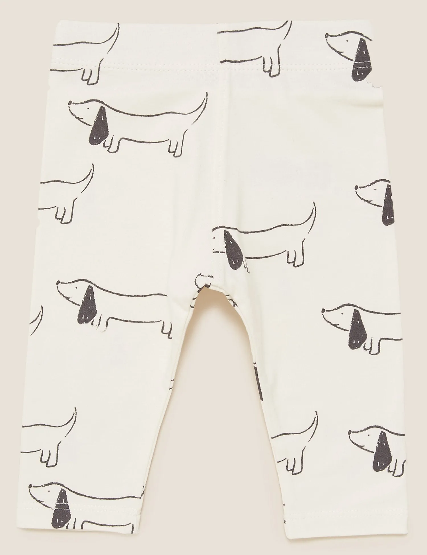 3pk Cotton Sausage Dog Print Leggings