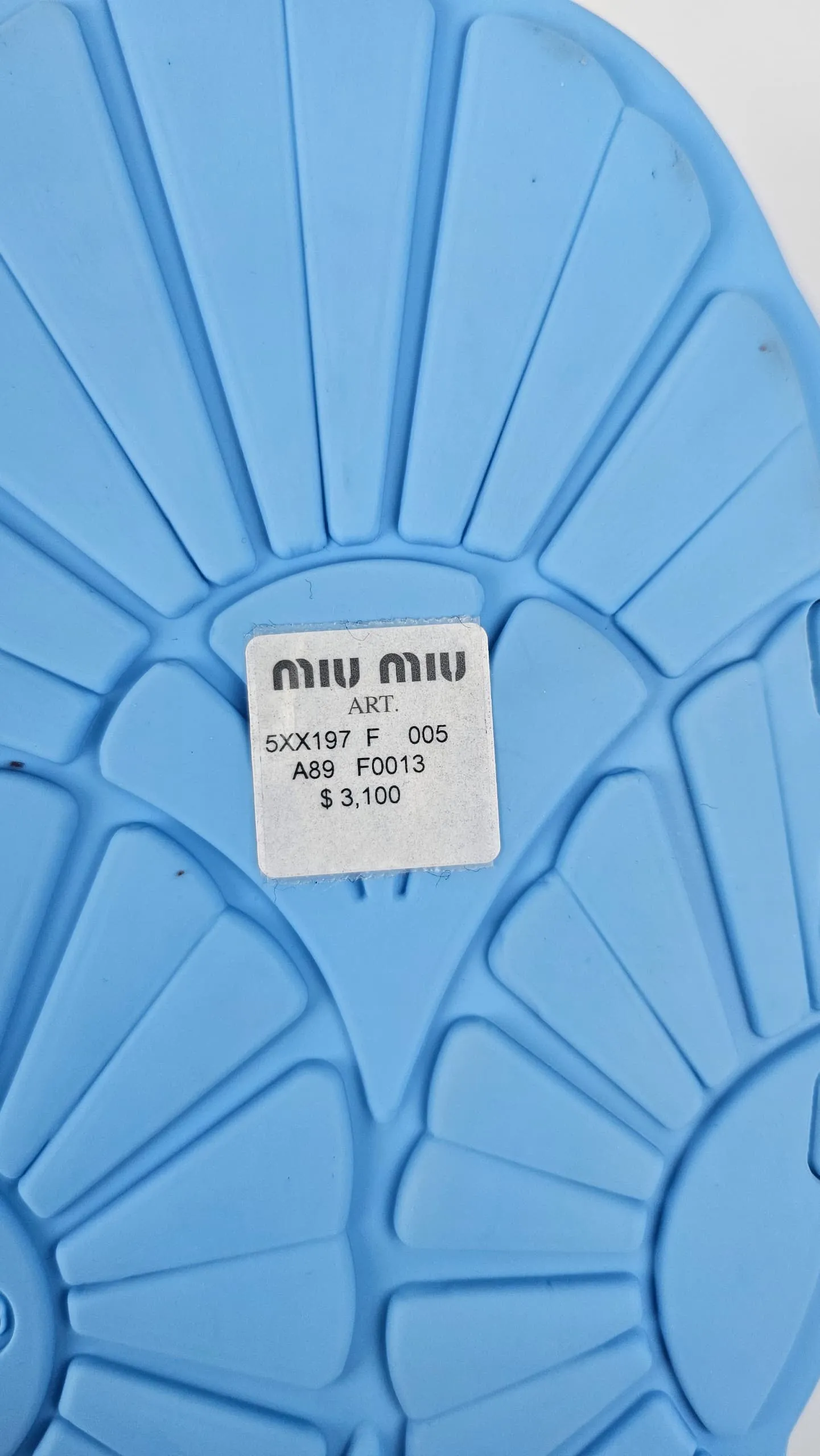 5XX197 Art Deco Blue Rubber Pool Slides