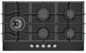 90cm Black Glass Gas Cooktop 90G50ME060-GFL