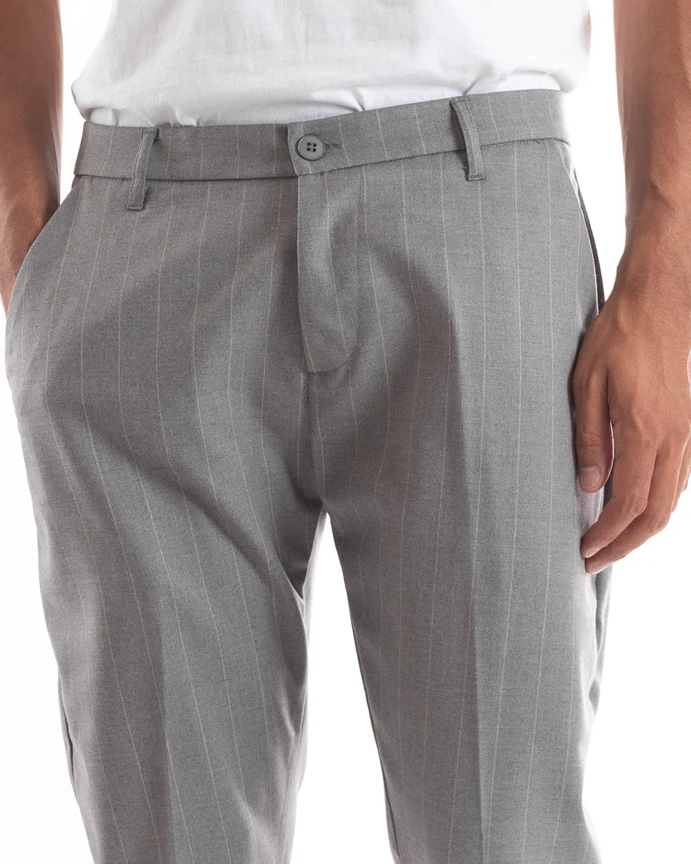 Abito Uomo Doppiopetto Vestito Viscosa Completo Giacca Pantaloni Grigio Elegante Cerimonia GIOSAL-OU2153A