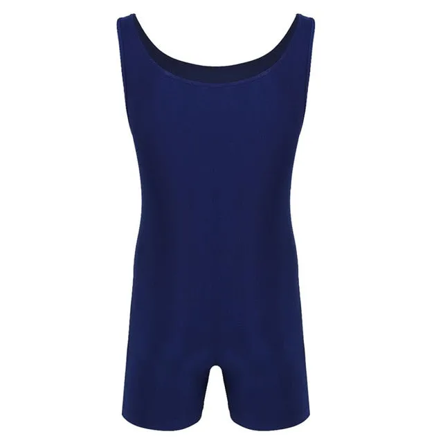 Adam Ballet Dance Shimmer Lycra Unitard Shorts for Men and Older Boys.  Available in Black, Navy and Gray