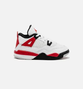 Air Jordan 4 Retro Red Cement Infant Toddler Lifestyle Shoe - White/Red Free Shipping