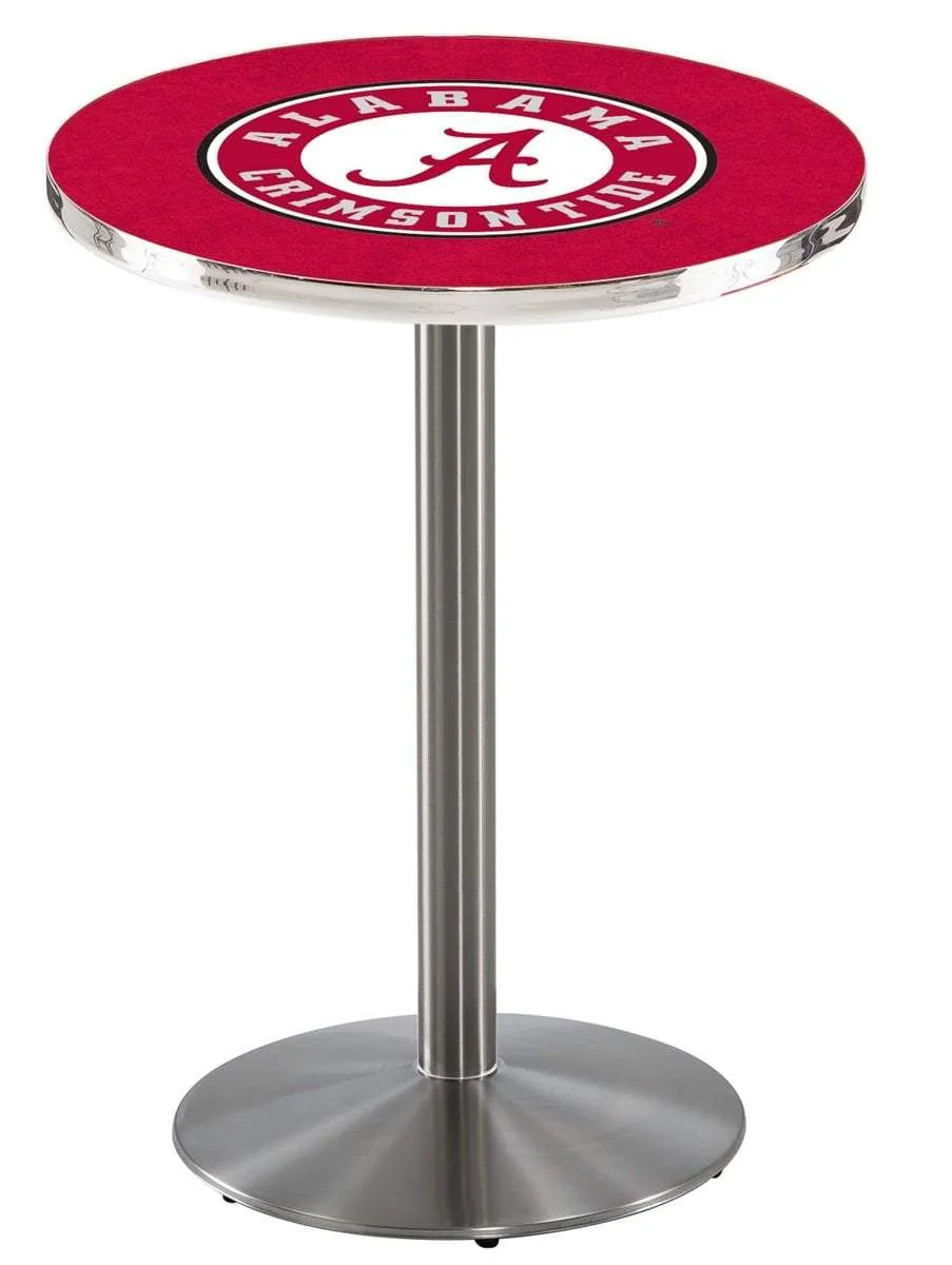 Alabama Crimson Tide Holland Bar Stool Co. Stainless Steel "A" Logo Pub Table