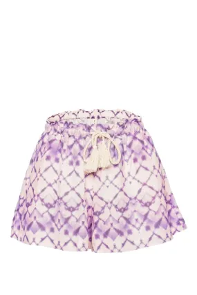 Alice Lilac Tie Dye Drawstring Shorts