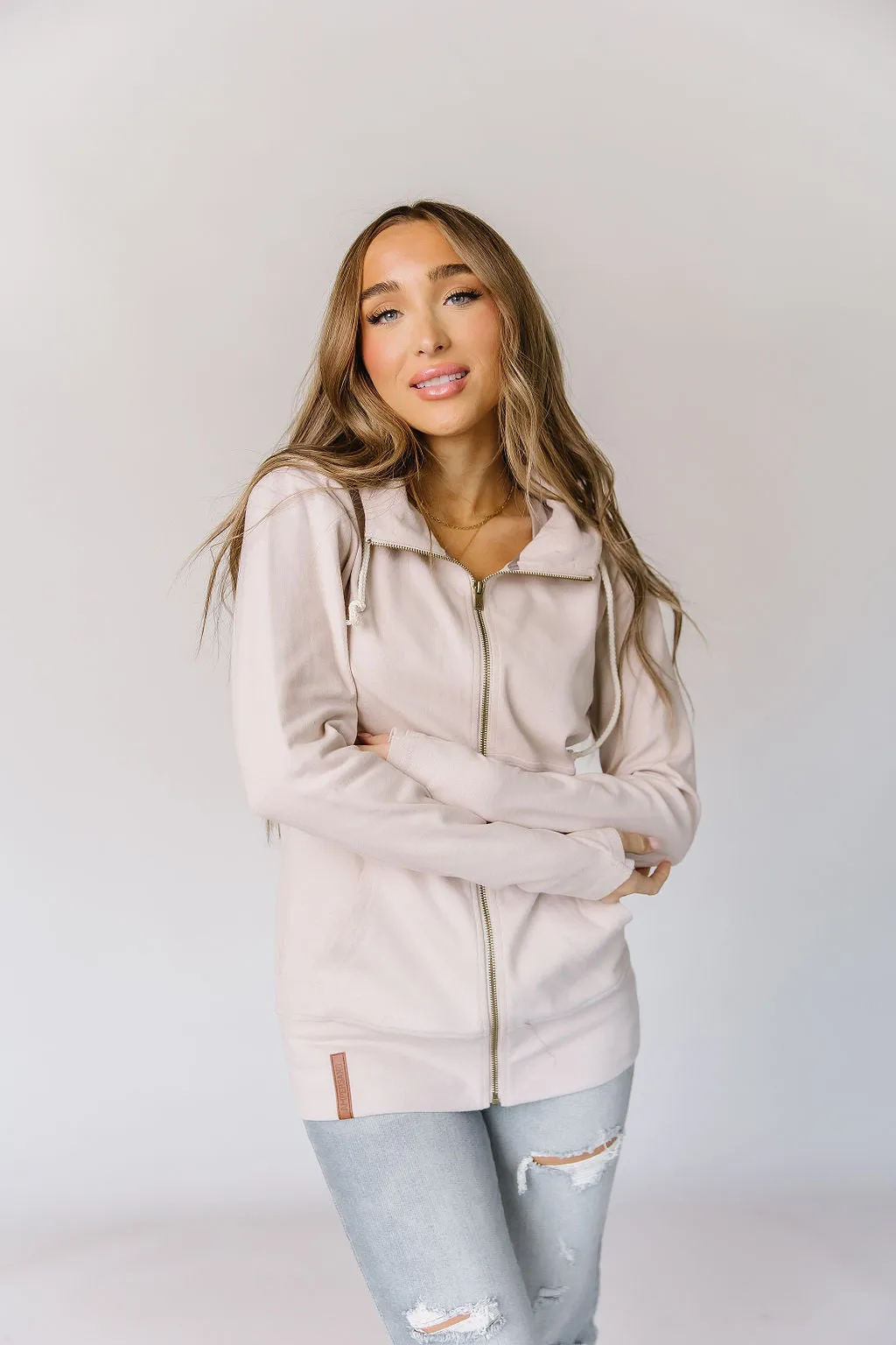 Ampersand Avenue Fullzip Sweatshirt Dove