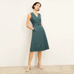 Angel Dress - Washable Wool Twill :: Blue Jade