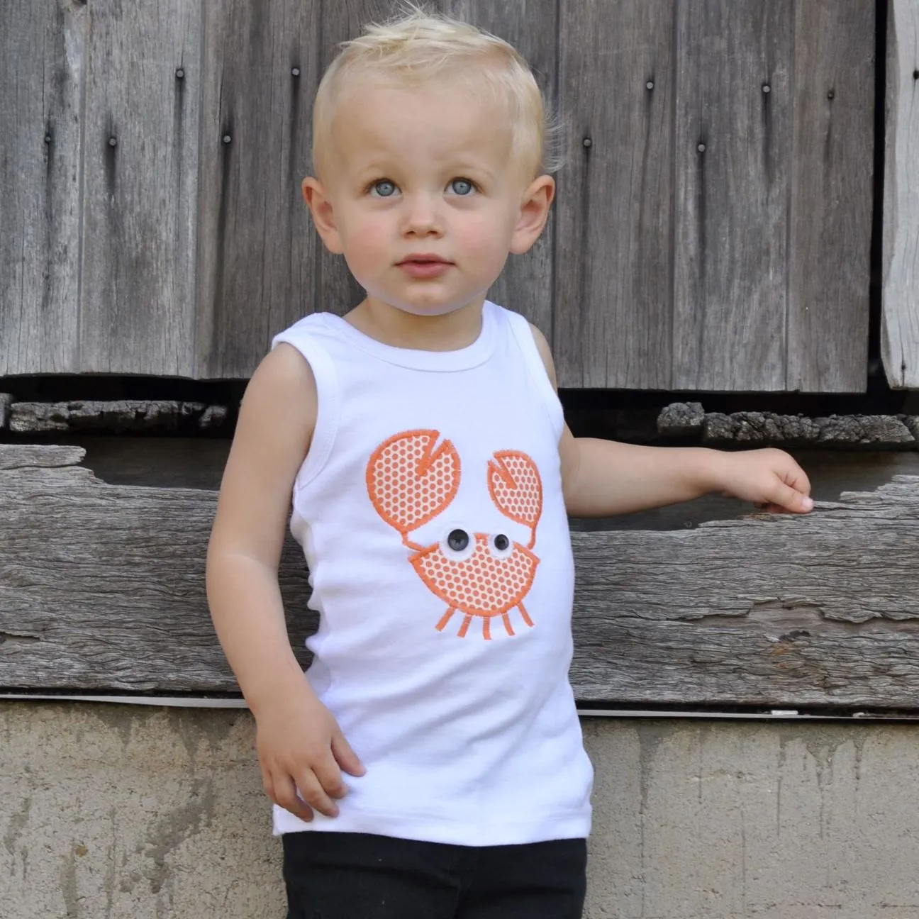 Appliqued Bodysuit - Cooper the Crab