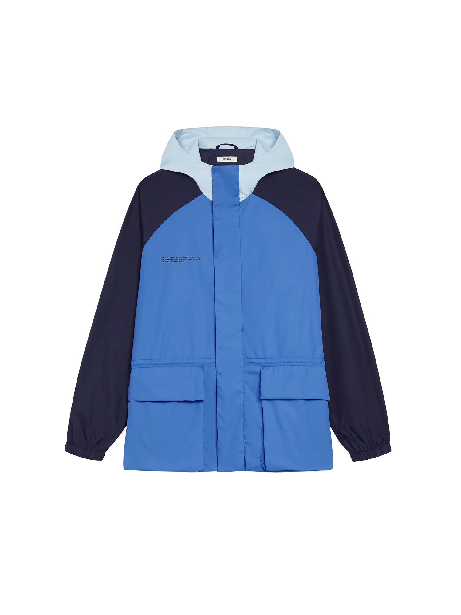 Archive Recycled Nylon Color Block Jacket—cerulean blue