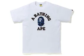 BAPE CAMO COLLEGE TEE WHITE / BLUE