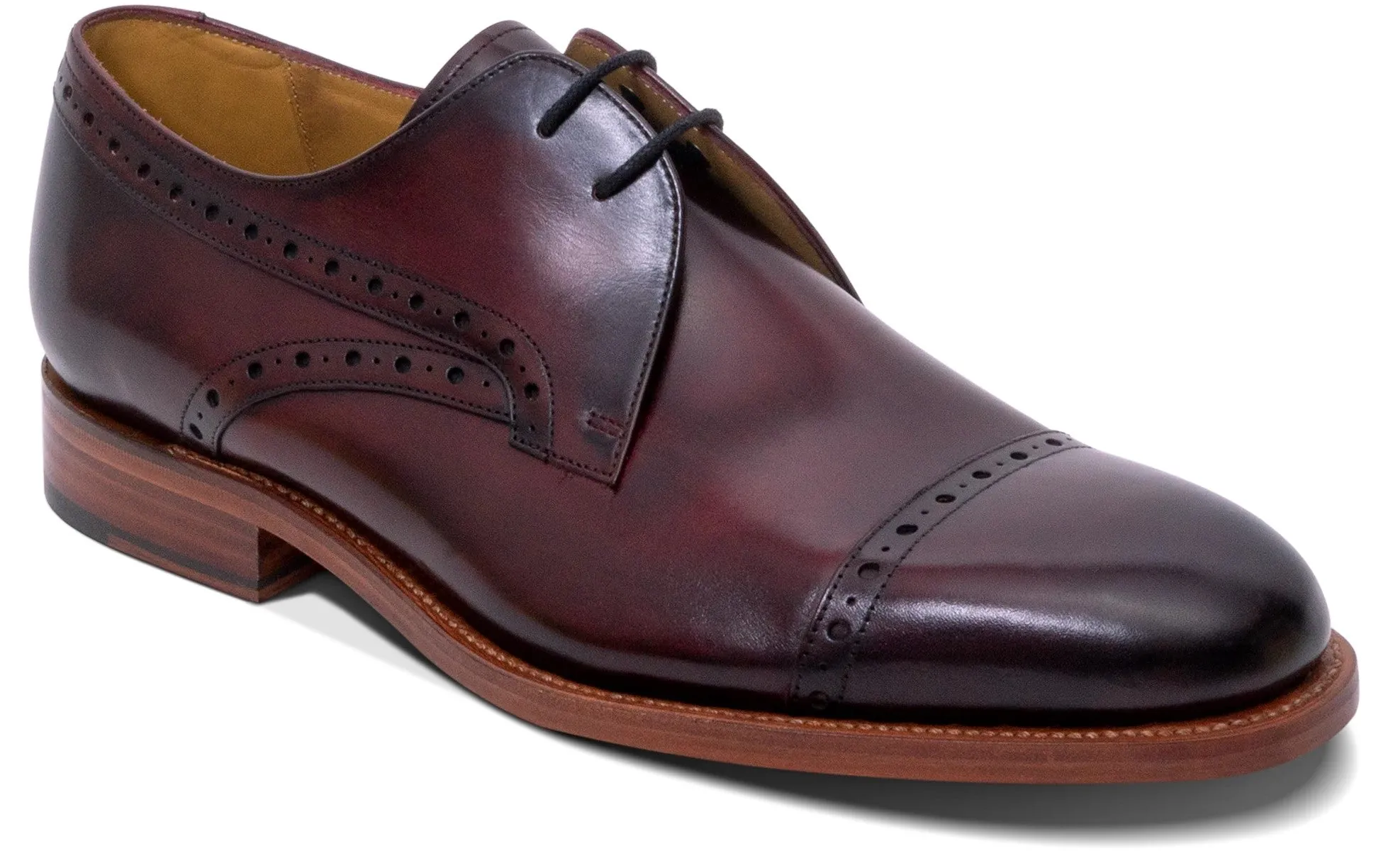 Barker Wye 4780 Mens Leather Lace Up Brogue Shoe