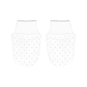 Basic Dots Mittens White/Grey