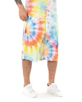 Bermuda Pantaloncino Uomo Corto Tie Dye Colorato GIOSAL-PC1688A