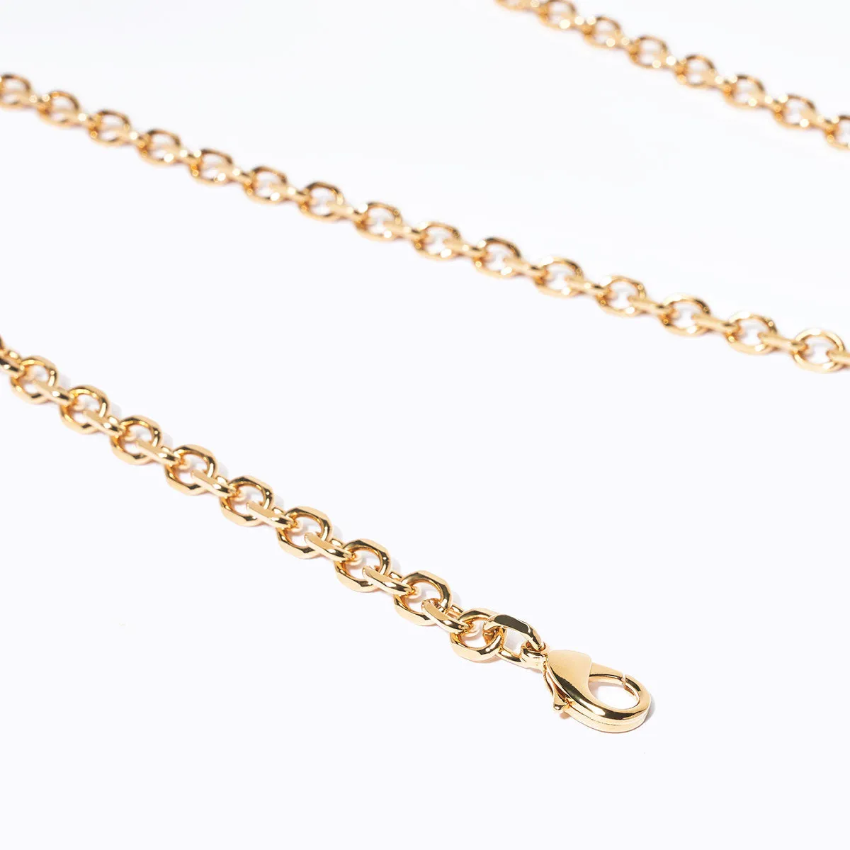 Beveled Shoulder Chain | Plated Brass