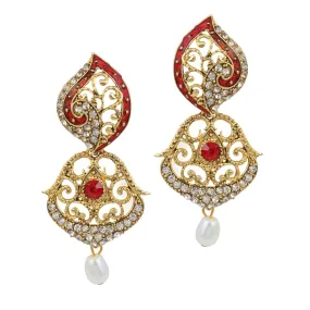 Bhavi Jewels Gold Plated Austrian Stone Dangler Earrings