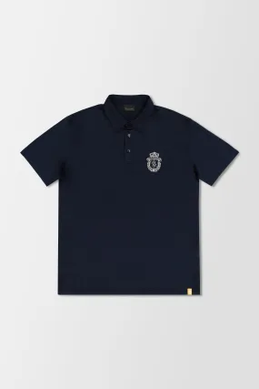 Billionaire Dark Blue Crest Polo