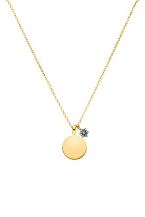 Birthstone December Necklace 14K Gold Plated