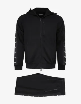 Black Logo Tape Tracksuit