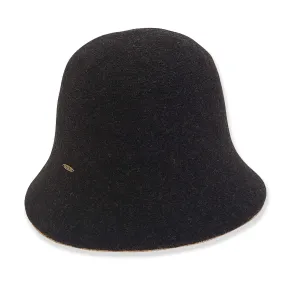 Black Reversible Wool Bucket