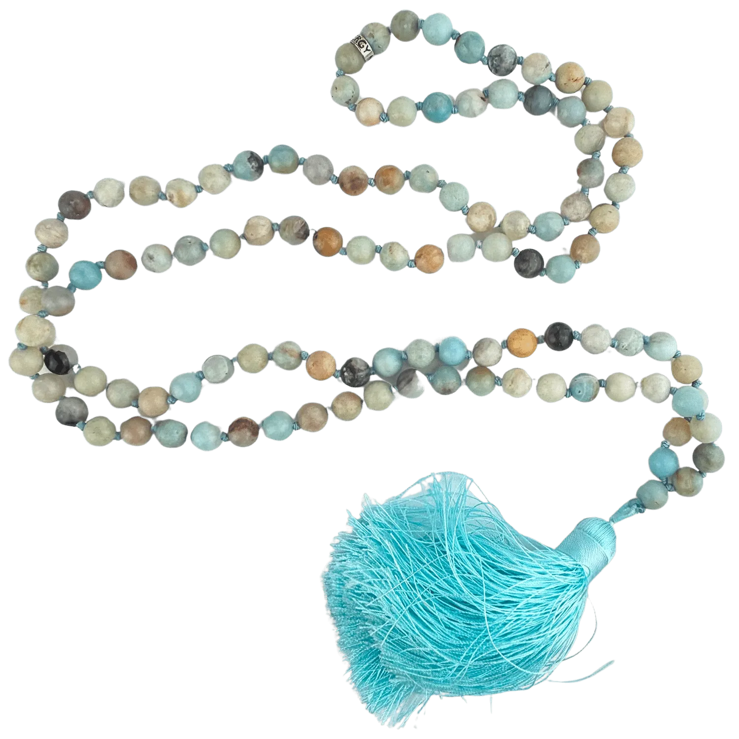 Blue & Gold Amazonite Mala Necklace #173