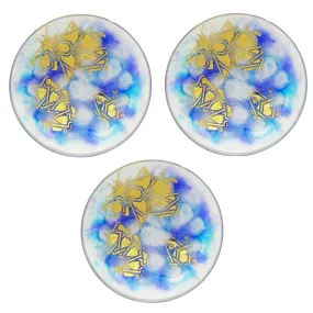 Blue and Gold Resin Coasters