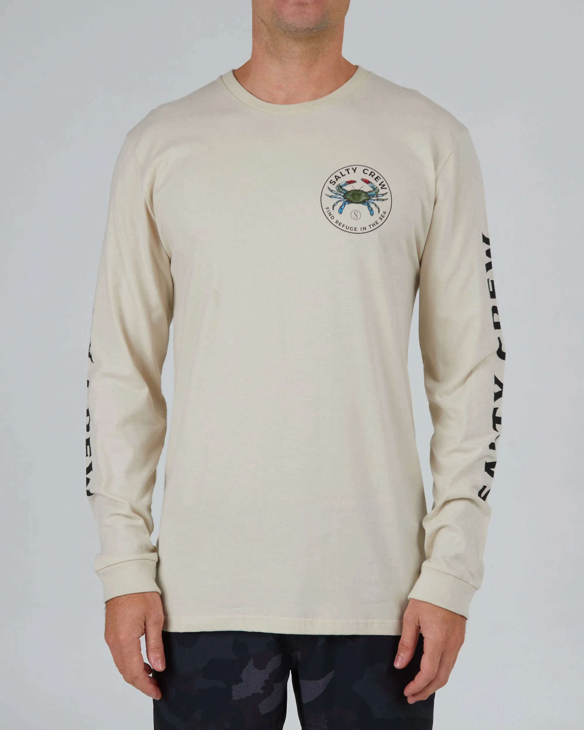 Blue Crabber Bone L/S Premium Tee