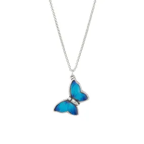 Blue Morpho Butterfly Necklace