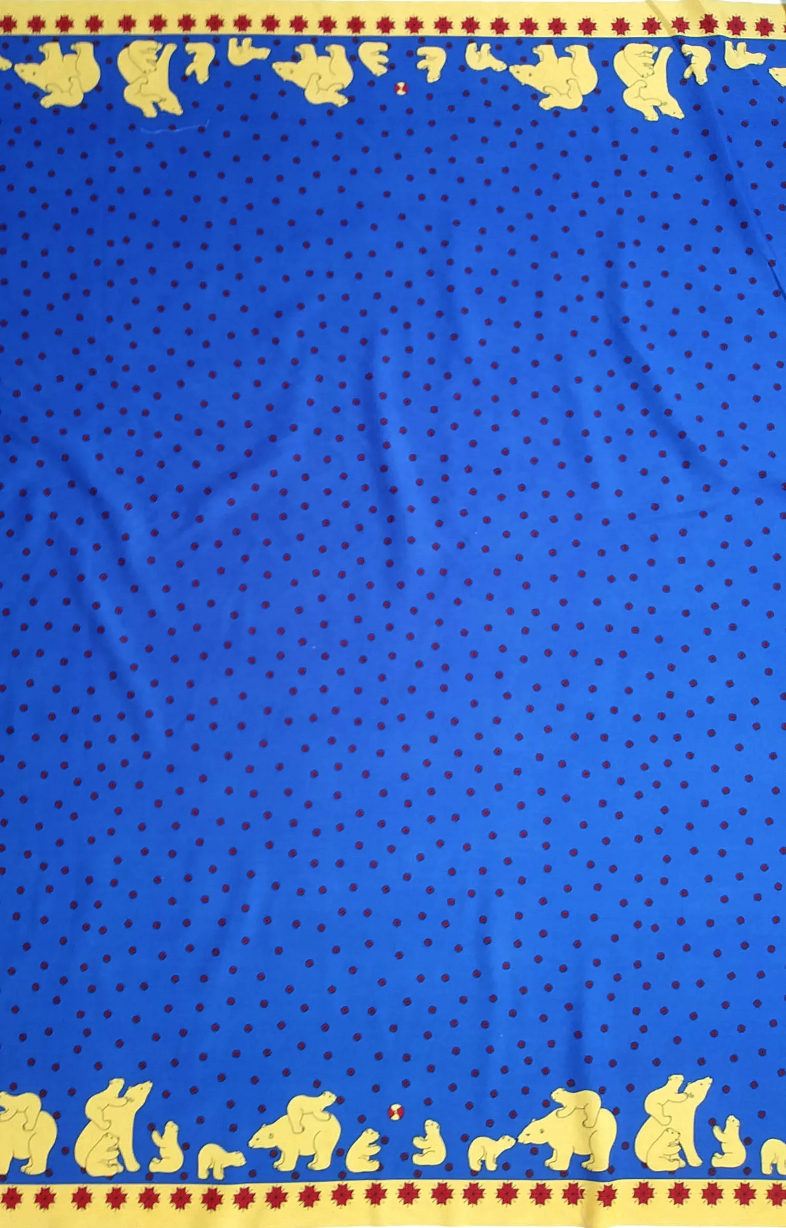 Blue Polar Bear Fabric - Cotton Twill