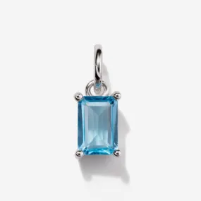 Blue Topaz Silver Charm