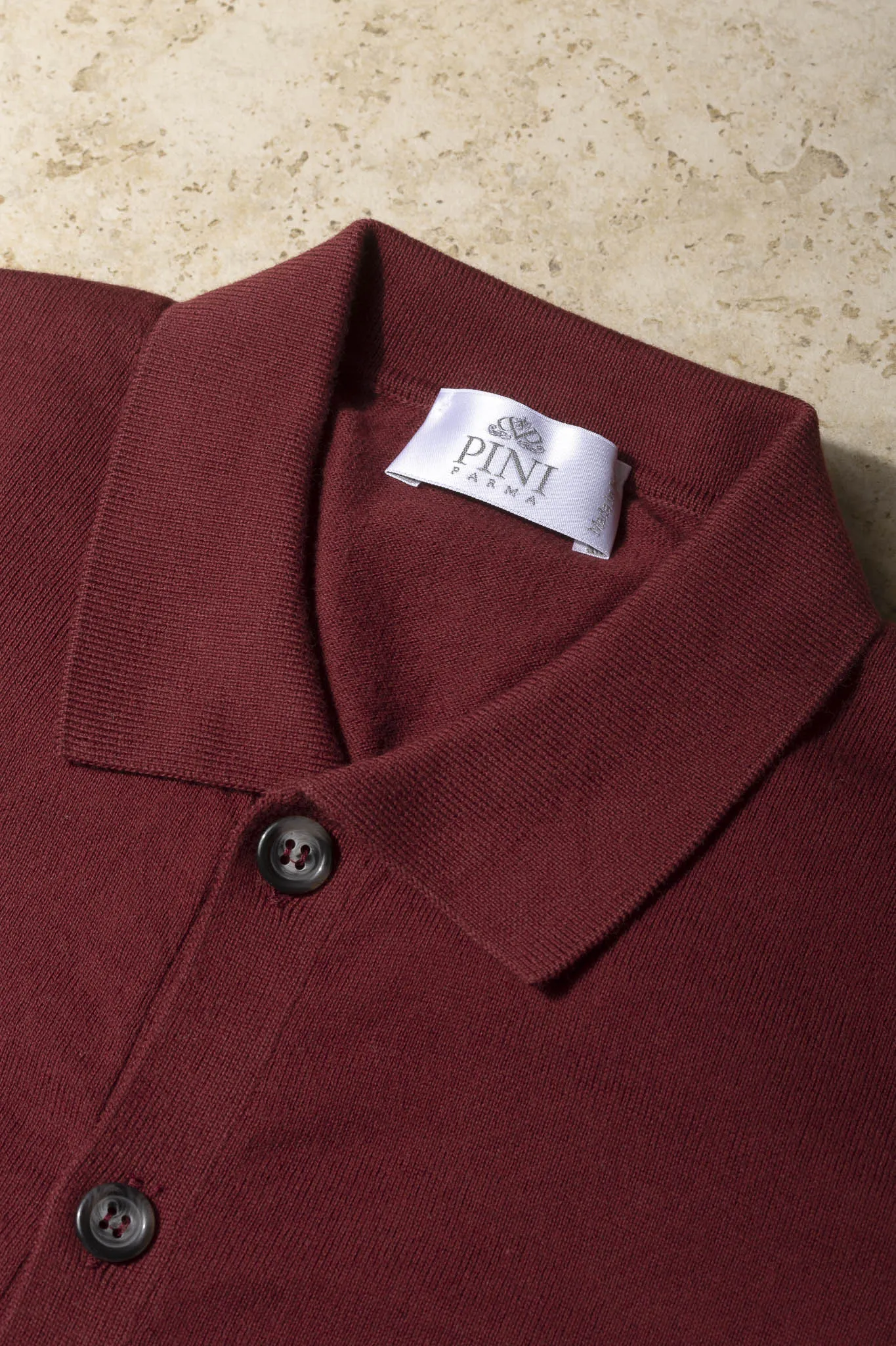 Bordeaux cotton cardigan - Made in Italy