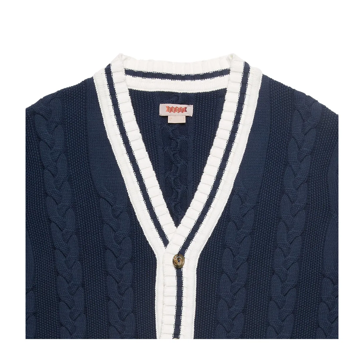 Cable Cardigan Baracuta Blu Navy