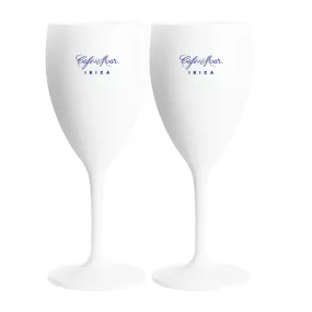 Café del Mar Ibiza Blue Logo Wine Glasses