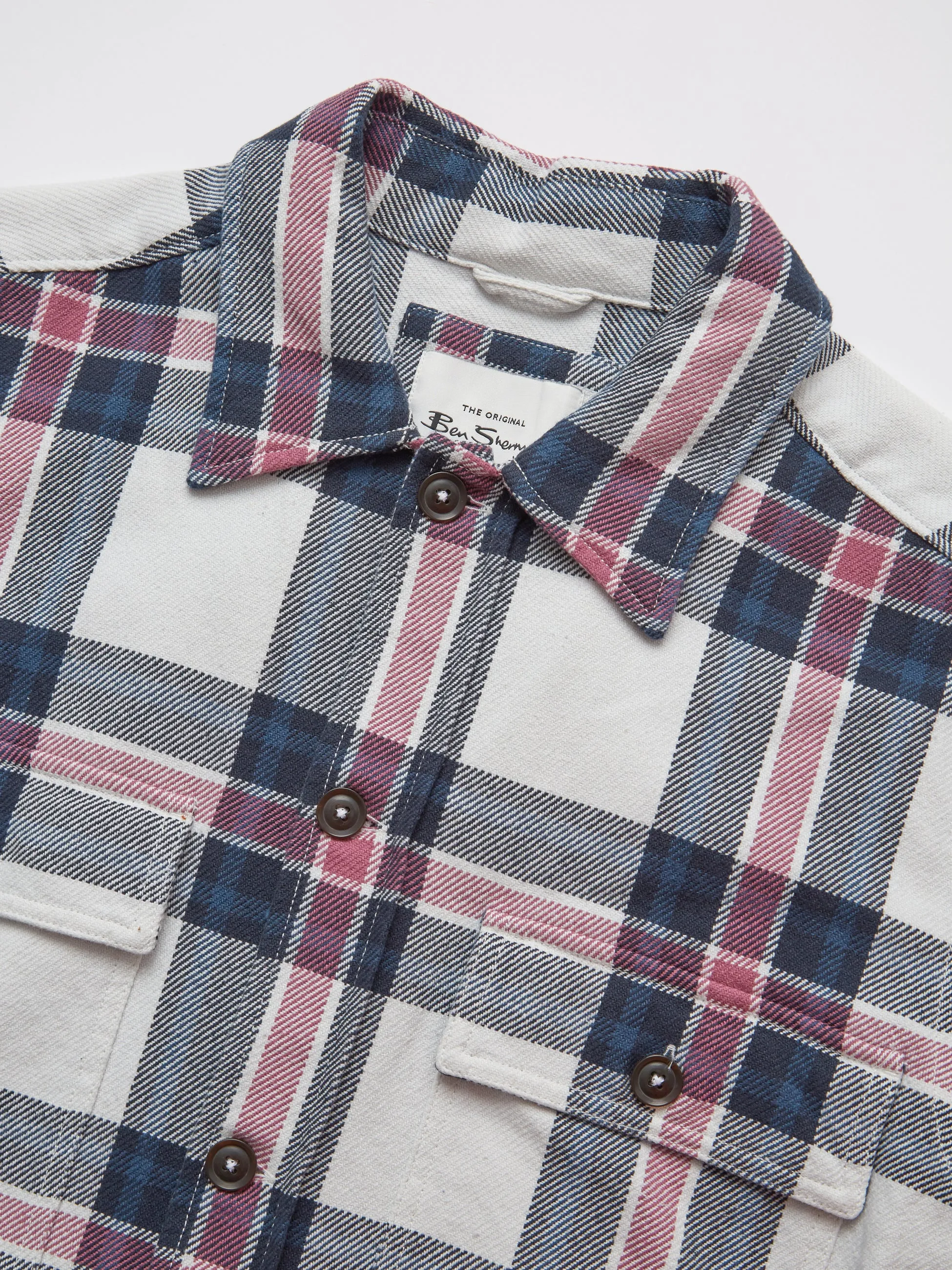 Casual Twill Plaid Workwear Shirt Jacket