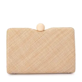 Cece Straw Weave Box Bag (Natural)