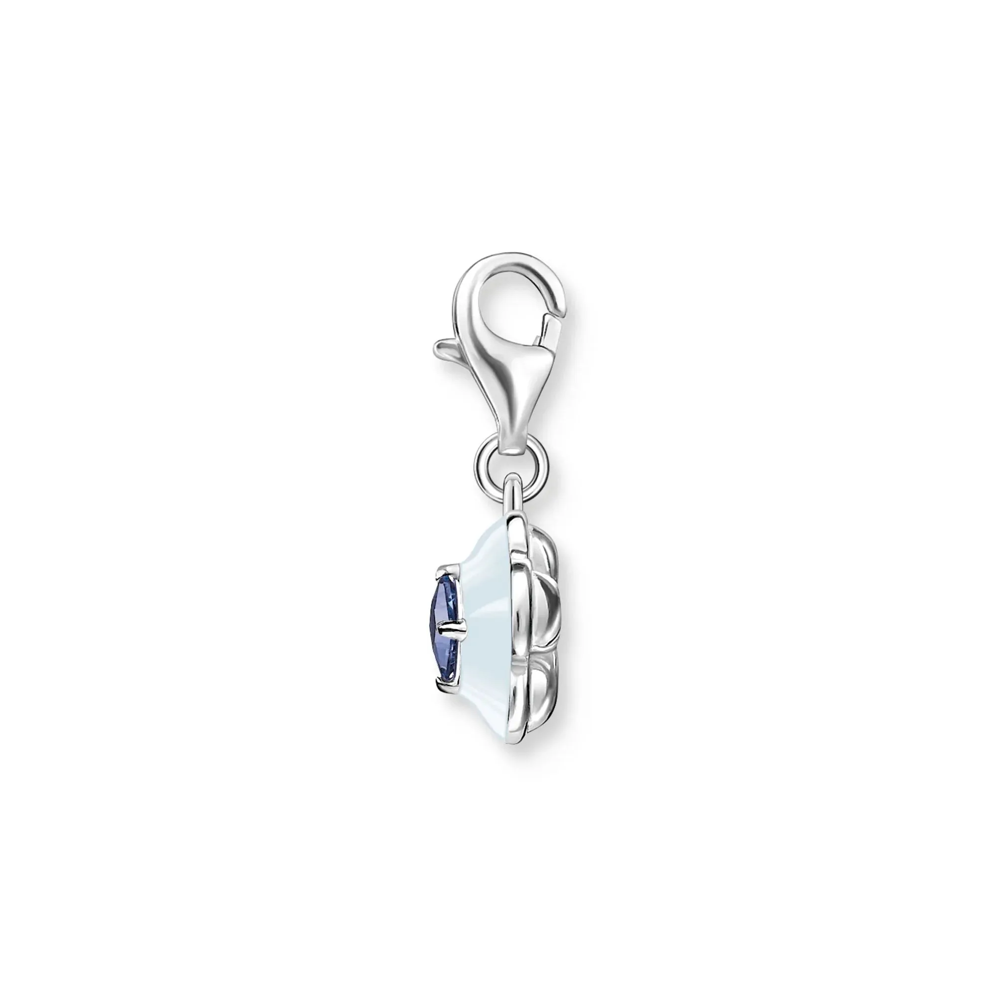 Charm Pendant Flower Blue Stone