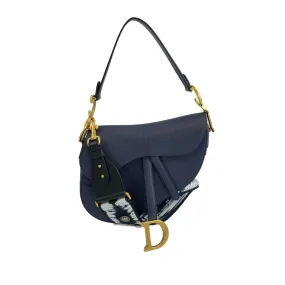 Christian Dior - Excellent - Saddle Bag - Navy Blue - w/ Crossbody Strap