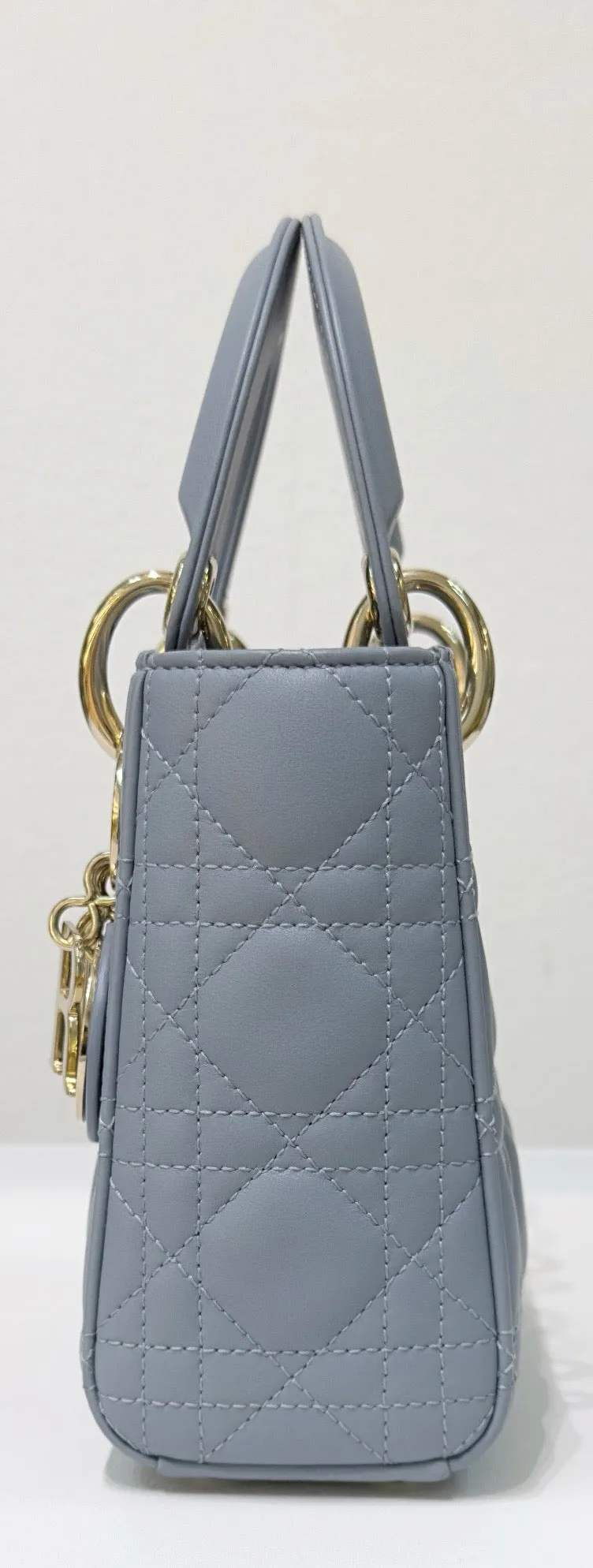 Christian Dior Mini Lambskin Cannage Lady Dior Sky Blue