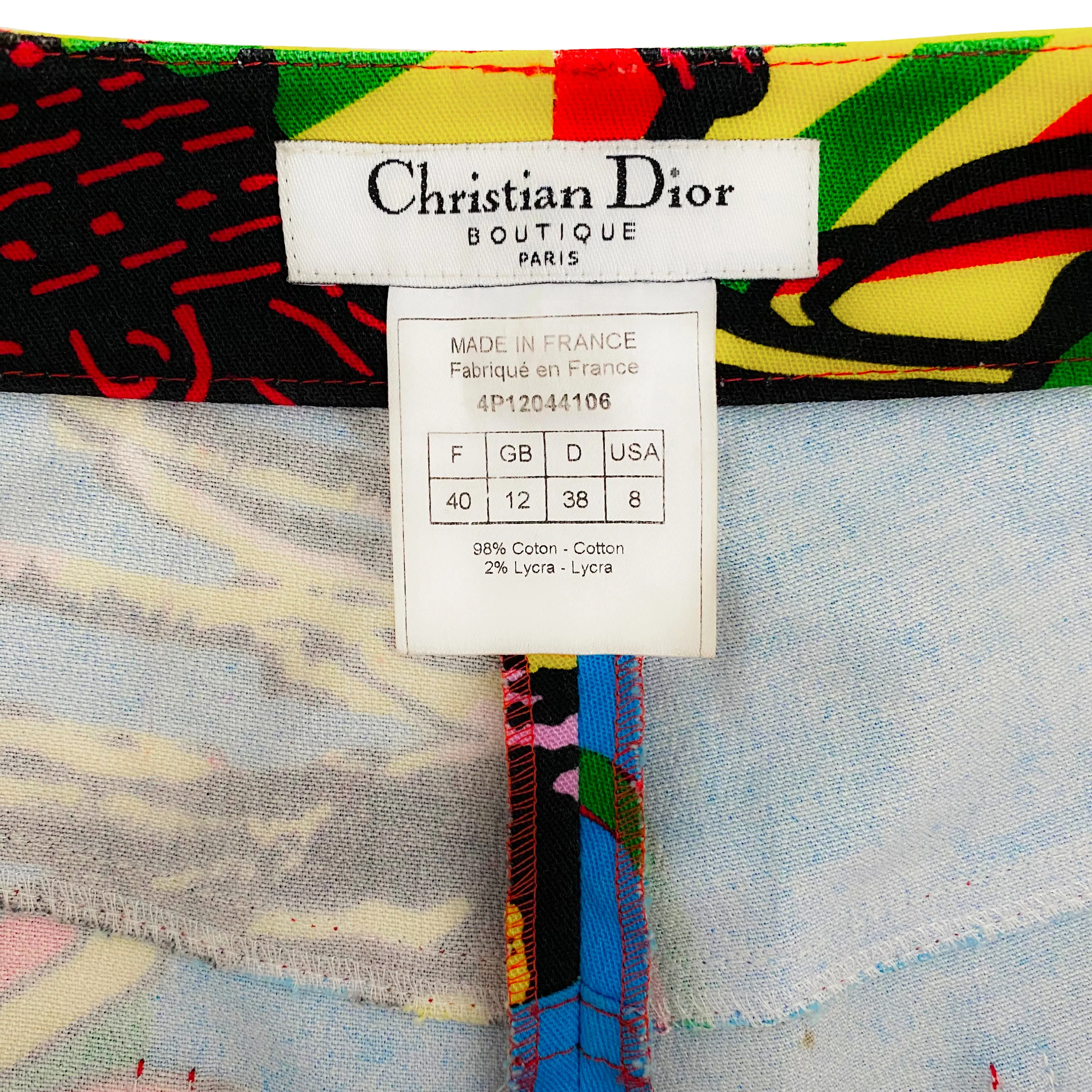 Christian Dior Multicolor Rasta Mania Jeans