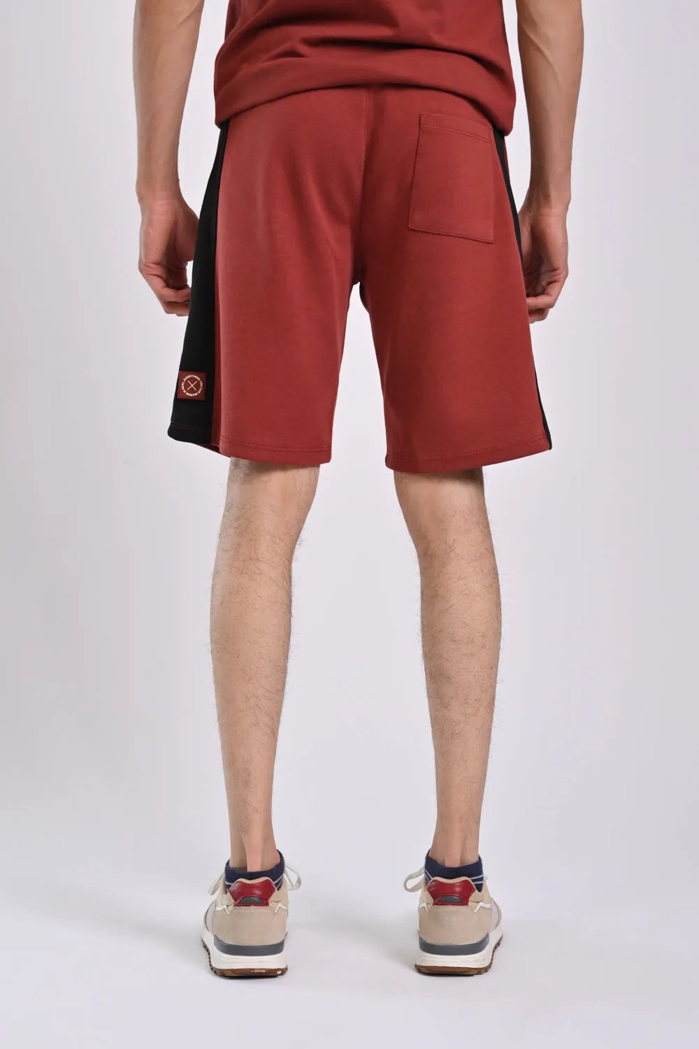 CONTRAST PANEL KNIT SHORT