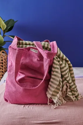 Cord Tote Bag - Fuchsia