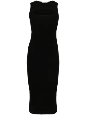 CUT-OUT RIBBED MAXI DRESS