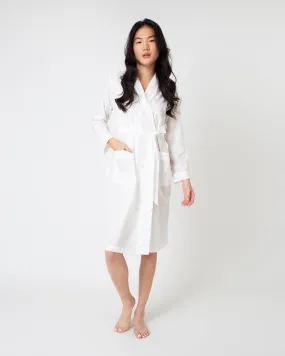 Darcey Robe in White Cotton Lawn