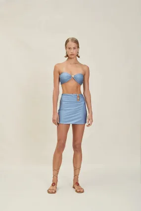 Devon Windsor - Blake Skirt - Steel Blue