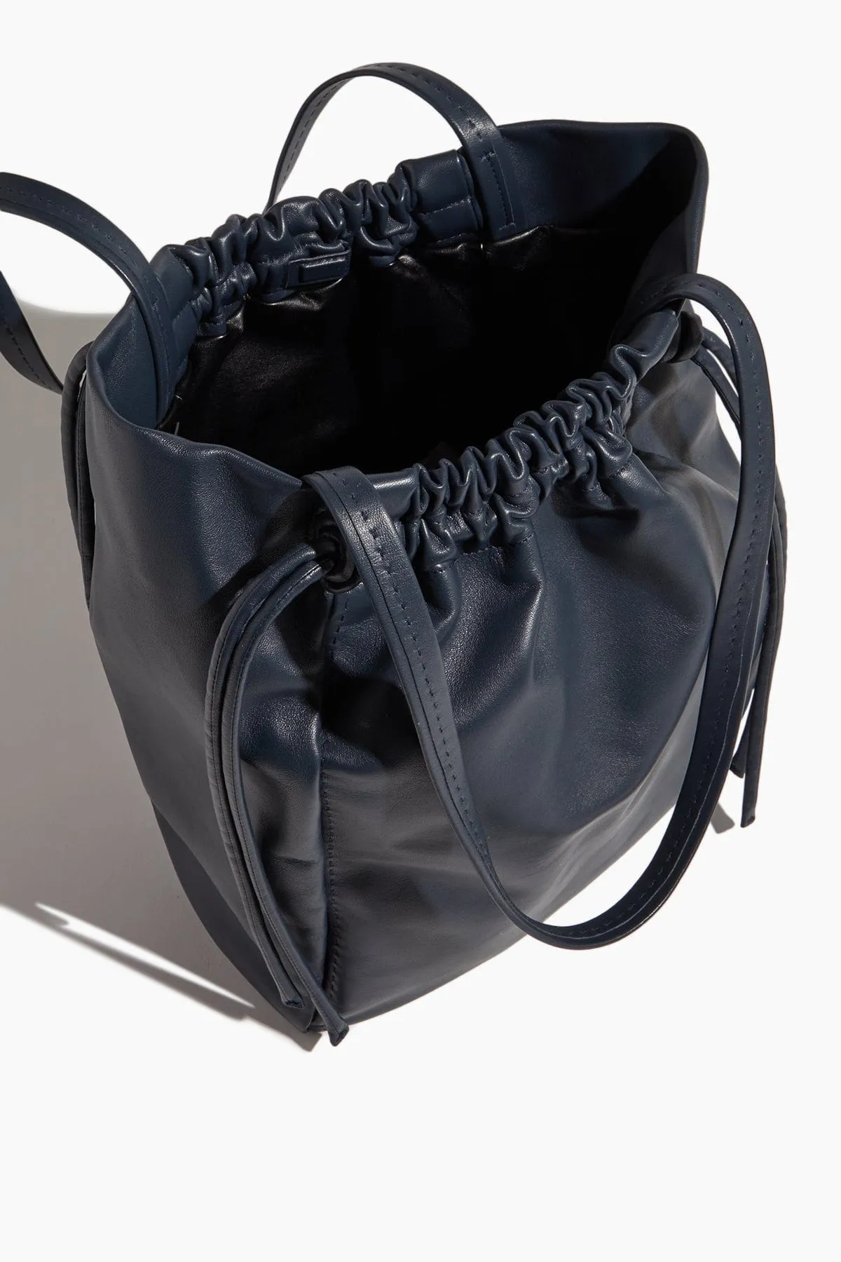 Drawstring Tote in Dark Navy