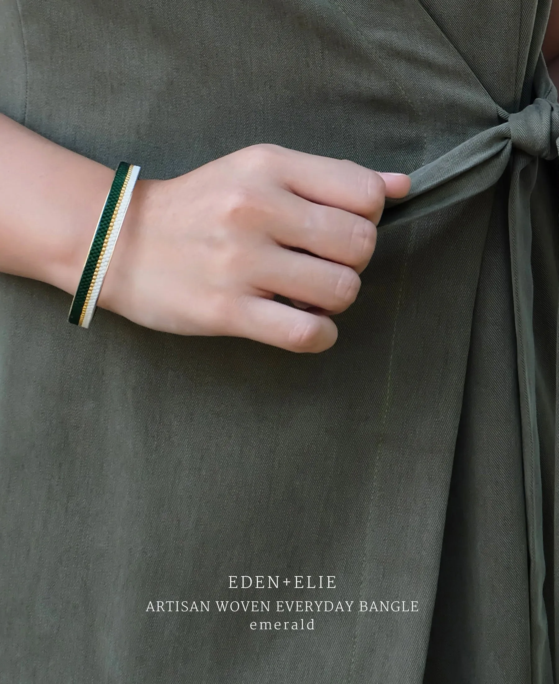 EDEN   ELIE Everyday gold narrow bangle - dusk