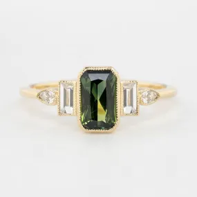 Edith Ring - 1.06ct Green Queensland Sapphire (One of a kind)