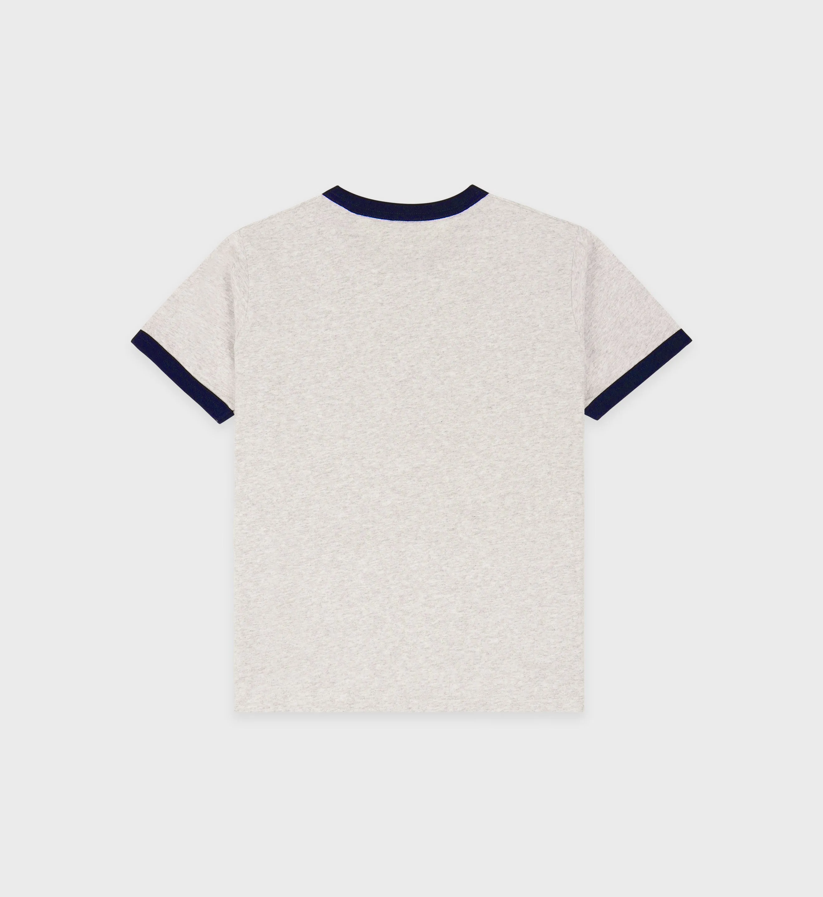 Emblem Ringer Tee - Heather Gray/Navy