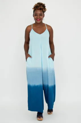 Ender Jumpsuit, Turquoise Dip-Dye