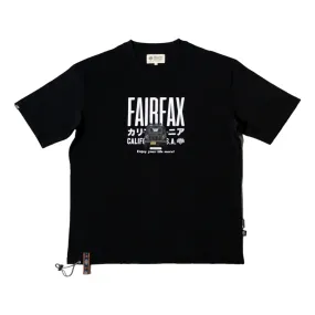 FAIRFAX TEXT TEE-BLACK